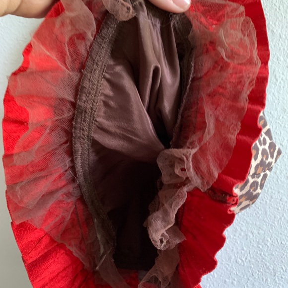 My vintage baby leopard ruffle overalls dress - Picture 3 of 5